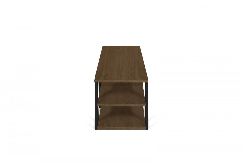 Meuble TV design ALBI en bois noyer/noir